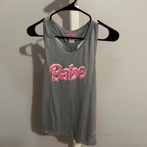 Grey Babe Racerback Sleep Shirt